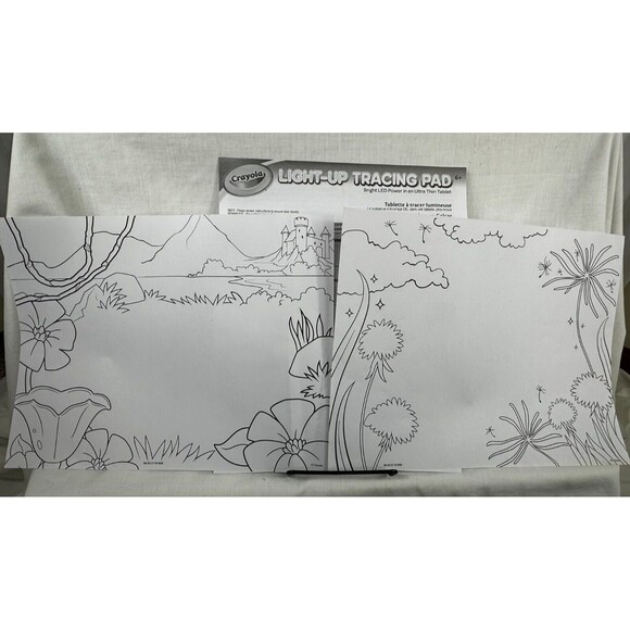 CRAYOLA Light-Up Tracing Pad - LED Drawing Tablet+8 design sheets- 8.5x11"- Pink - Picture 14 of 14